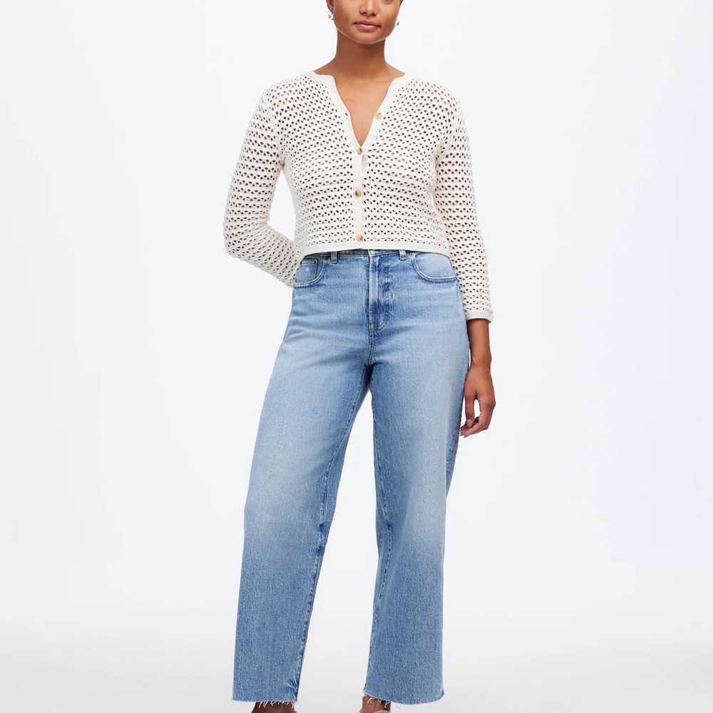 Madewell The Curvy Perfect Vintage Wide-Leg Crop Jean. Size 33. GUC!